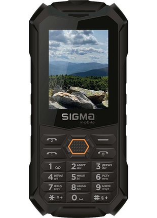 Мобільний телефон sigma mobile x-treme pv68 black/orange помаранчевий