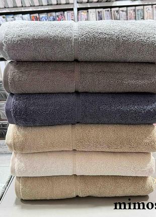 Набор махровых полотенец для бани hanibaba vip cotton 70 на 140 см 6 штук mimosa