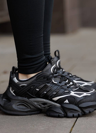 Красивые женские кроссовки adidas vento xlg deluxe black черные брендовые кроссовки адидас венто на весну лето