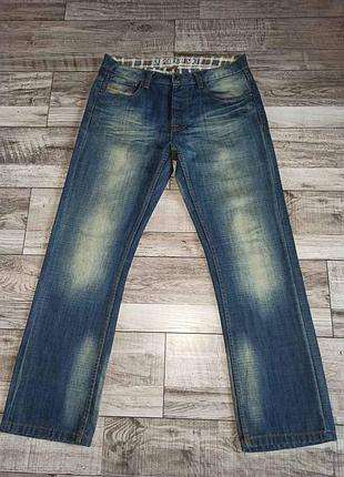 Мужские джинсы denim co straight leg — w34 / l32