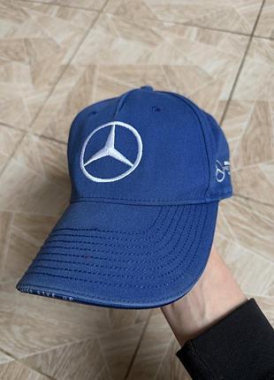 Кепка mercedes amg petronas f1 team blue baseball cap dad hat adjustable formula 1 y2k
