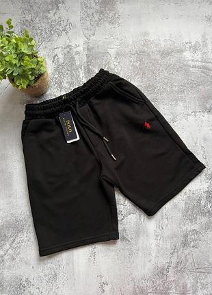 Мужские шорты polo черные трикотажные поло летние xl (b)