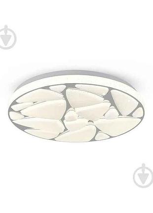 Світильник світлодіодний стельовий led rotondo з пультом ду 54w 6480лм ∅380мм білий, метал/пластик тм miorro