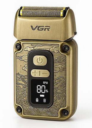 Бритва электрическая качественная vgr v-337, электробритва беспроводная портативная qo-90