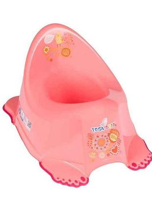 Горщик дитячий рожевий фольк без музики (fl-001-114, peach) тм tega