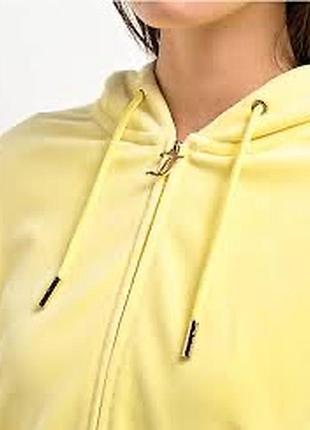 Фірмовий велюровий зіп-худі juicy couture sport лимонний xxxl