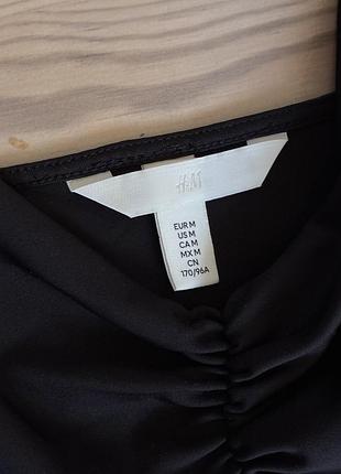 Чорне боді h&m з драпіруванням, розмір m 3