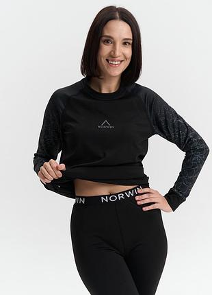 Термобелье женское norwin black skull черная зимняя микродайвинг на флисе норвин оригинальный комплект кофта и штаны m