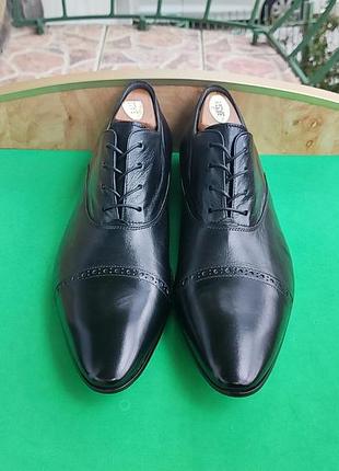 Туфлі hugo boss black oxford cap toe шкіра 45-28,5-29 см.
