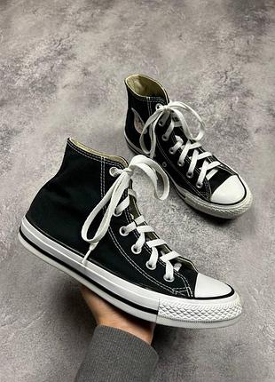 Кеды convers all star конверс черные высокие 24,5см 39
