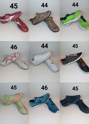 Лот мужской брендовой обуви 10 пар (44, 45, 46 гг) - nike, puma, merrell, geox, saucony