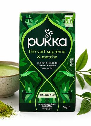 Чай зелений pukka матча supreme matcha green, 20 шт., 30 г