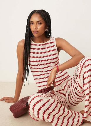 Вʼязаний костюм mango топ + штани 2