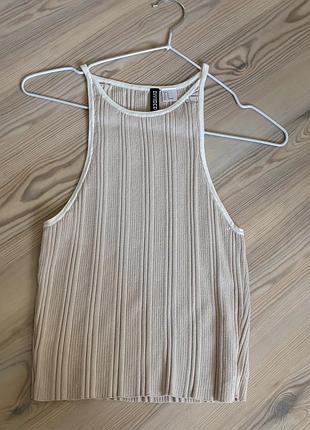 Бежева майка h&m divided, розмір m 4