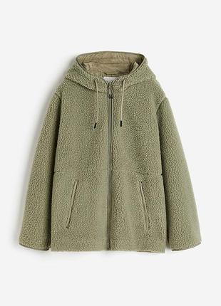 Тедді куртка h&m з капюшоном