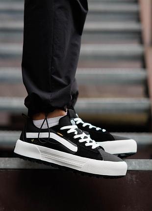 Кеди vans old skool mte-1 gore-tex black white 2