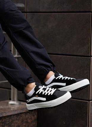 Кеди vans old skool mte-1 gore-tex black white 3