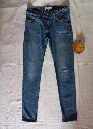 Стильные голубые джинсы / скинни mango denim organic cotton (размер s / eur 36)