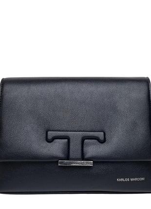 Женская сумка кросс-боди искусственная кожа черный арт.hx6075 black karlos marconi (китай)