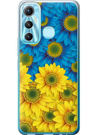 Чохол на infinix hot 11 жовто-блакитні квіти "1048u-2762-851"