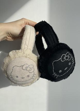 Пухнасті навушники hello kitty