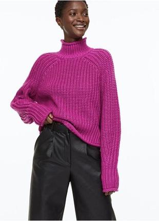 Жіночий светр h&m s неон фуксія рожевий