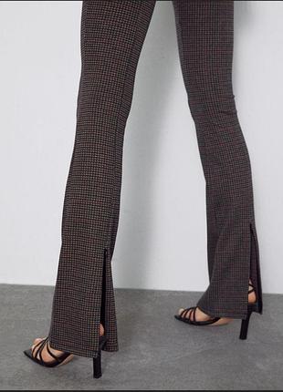 Стильные трикотажные брюки клеш zara