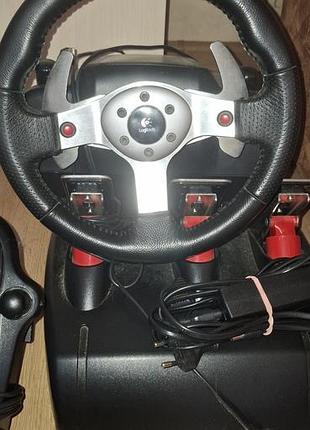 Руль игровой с педалями logitech