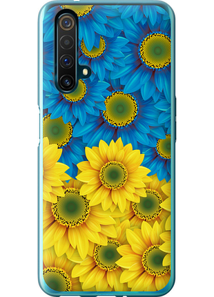 Чохол на realme x50 жовто-блакитні квіти "1048u-1894-851"