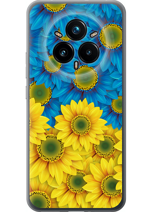 Чохол на realme 14 pro + жовто-блакитні квіти "1048u-3968-851"