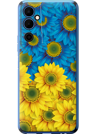 Чохол на tecno pova neo 2 lg6n жовто-блакитні квіти "1048u-2968-851"