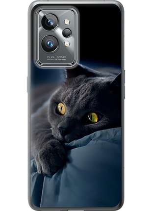 Чехол на realme gt2 pro дымчатый кот "825u-2566-851"