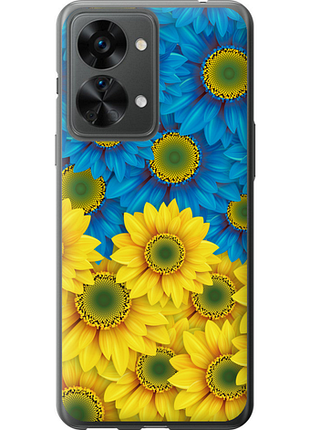 Чохол на oneplus nord 2t жовто-блакитні квіти "1048u-2640-851"
