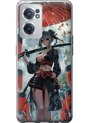 Чехол на oneplus nord ce 2 гейша-воин "6124u-2589-851"