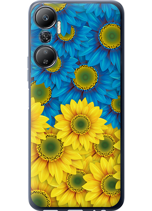 Чохол на infinix hot 20 жовто-блакитні квіти "1048u-2966-851"