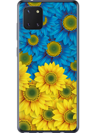 Чохол на samsung galaxy note 10 lite жовто-блакитні квіти "1048u-1872-851"