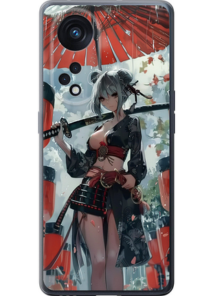 Чехол на oppo oppo reno 8t 5g гейша-воин "6124u-3122-851"