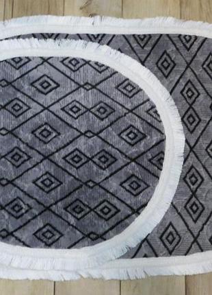 Набор ковриков для ванной комнаты, 2 шт, carpet one турция