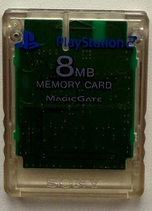 Карта пам'яті sony playstation 2 8mb, crystal, б/в