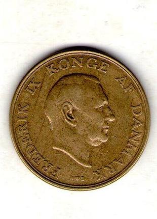 Данияпароноль фредерик ix 1 крона 1949 год алюминий-бронза, 6.5g, ø 25.5mm no2363