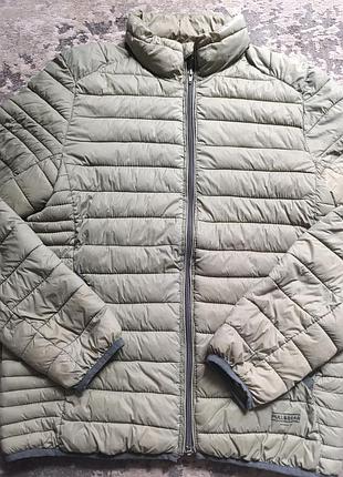 Куртка демисезонная pull &amp; bear стеганая мужская хаки оливковое m