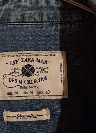 Чоловіча джинсова сорочка zara m 2