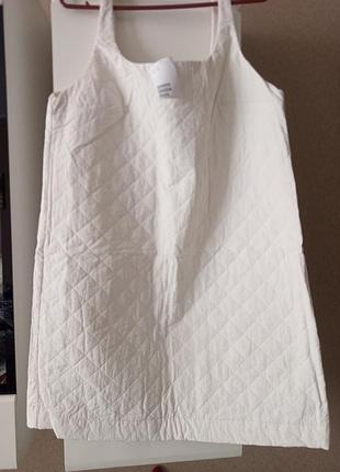Плаття стьобане молочне h&m m 2
