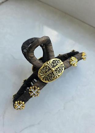 Заколка для волосся chrome hearts antic gold