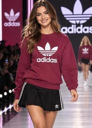 Світшот жіночий adidas, бордовий , розмір s- m, 100% бавовна