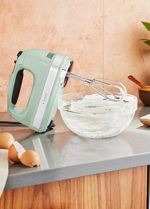 Миксер ручной kitchenaid almond 5khm9212ept 450 вт мятный 4606631