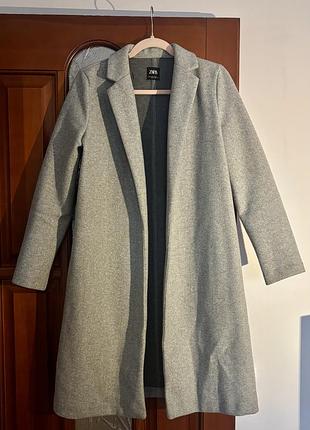 Пальто жіноче zara сіре