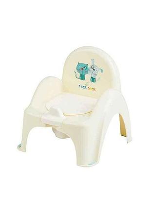 Горшок детский кресло желтый пес и кот (pk-007-102, yellow) тм tega