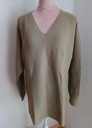 Удлиненный вязаный пуловер dirocco, 100% хлопок, размер 42 (xl/xxl)