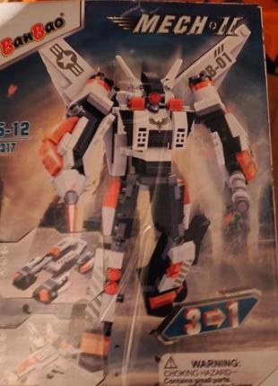 Конструктор-трансформер banbao 6317 mech ii хамер (аналог lego)